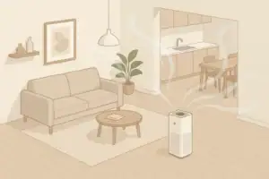 Air Purifier for Open-Plan Living Rooms: Coverage, Circulation, and Doors