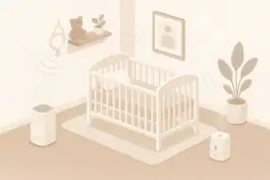 Calm nursery with air purifier and humidifier