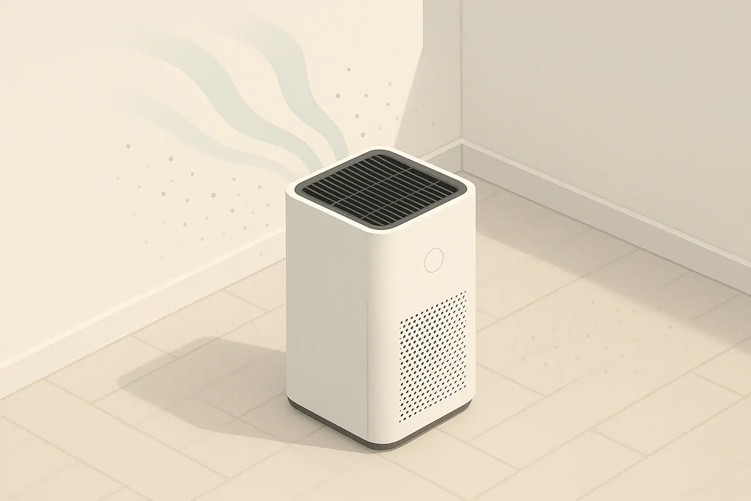 Air purifier reducing fine dust in a clean room