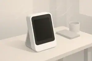Blank air quality monitor in a clean room
