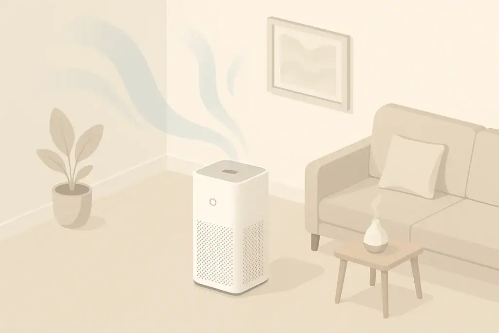 Generic purifier in a calm tidy room